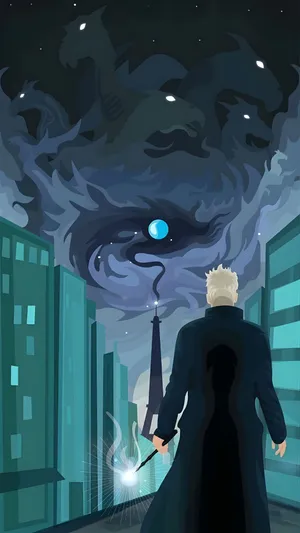 Grindelwalds Dark Magic Wallpaper