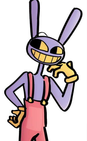 Grinning Cartoon Rabbit Illustration Wallpaper