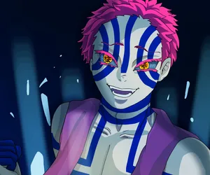 Grinning Demon Slayer Akaza Wallpaper