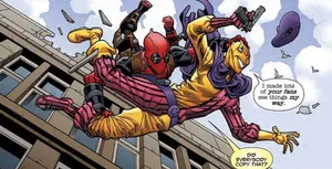 Grinning Madcap Leaping Into Action Wallpaper