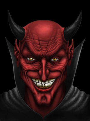 Grinning Red Devil For Iphone Wallpaper