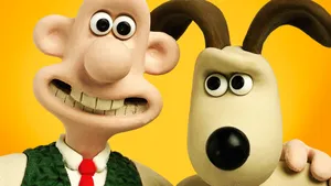 Grinning Wallace & Gromit The Curse Of The Were-rabbit Wallpaper