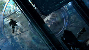 Gripping Battle On Halo Ark Wallpaper