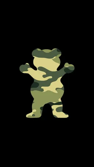 Grizzly Camo Bear Logo Wallpaper