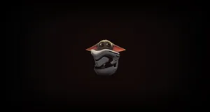 Grogu Peeking Over Edge Wallpaper