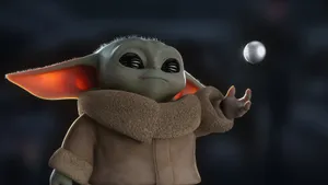 Grogu Using The Force Wallpaper