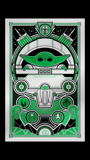 Groguand Mandalorian Crest Art Wallpaper