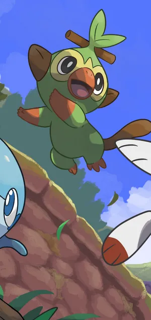 Grookey Jumping Adventure Wallpaper