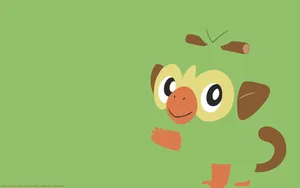 Grookey Pokemon Cartoon Wallpaper Wallpaper