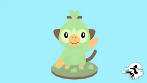 Grookey Pokemon Cute Illustration Wallpaper