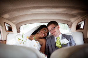 Groom In Bridal Car Wallpaper