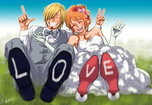 Groom Sanji With Nami Wallpaper