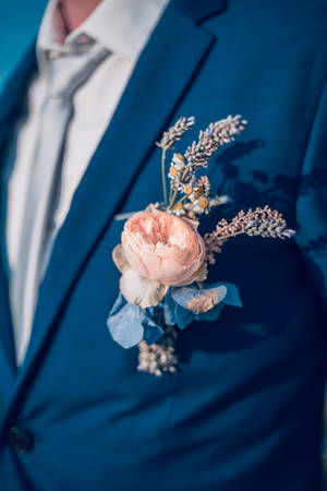 Groom With Flower Wallpaper