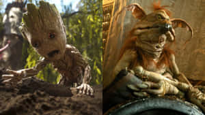 Groot And Salacious Wallpaper