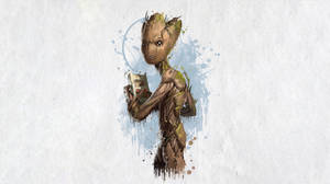 Groot Digital Painting Wallpaper