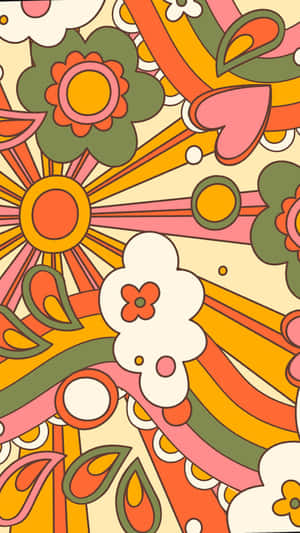 Groovy Sunshine Floral Pattern.jpg Wallpaper