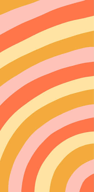 Groovy Warm Tone Waves Wallpaper