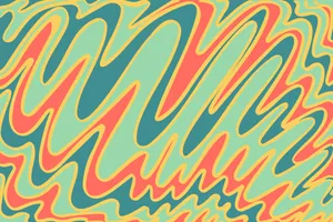 Groovy Waves Aesthetic Background Wallpaper