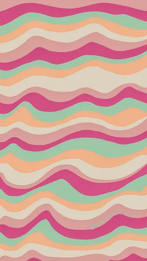 Groovy Waves Aesthetic Background Wallpaper