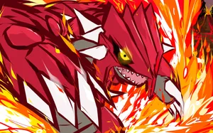 Groudon In Fiery Background Wallpaper