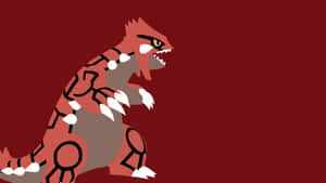 Groudon With Black Marks In Burgundy Wallpaper