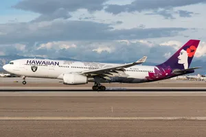Ground-view Of A Hawaiian Airlines Plane Wallpaper