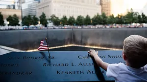Ground Zero Memorial Childand Flag Wallpaper
