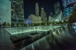 Ground Zero Reflecting Pools Night View Wallpaper