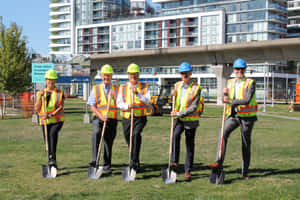 Groundbreaking Ceremony Construction Team Richmond Wallpaper