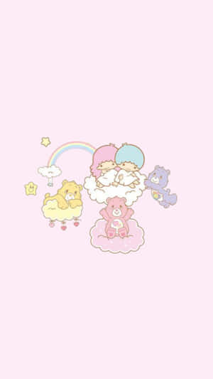 Group Of Adorable Cute Cartoon Characters Together Wallpaper