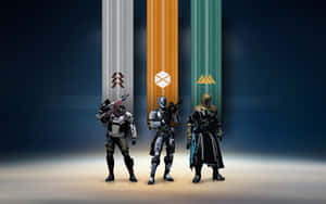 Group Of Guardians In Action In Destiny Wallpaper