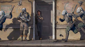 Group Of Half-life Characters Ready For Action Wallpaper