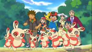 Group Of Spinda In Anime Wallpaper