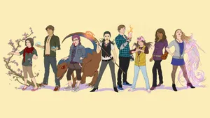 Group Photo Of The Main Cast Of Marvel's Runaways Wallpaper