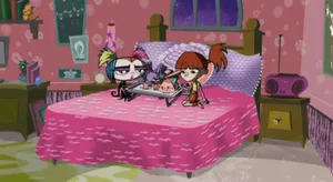 Growing Up Creepie Tea Party Game Wallpaper