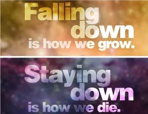 Growthand Resilience Inspirational Quote Wallpaper