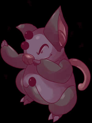 Grumpig - The Psychic Pokemon In Black Wallpaper