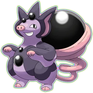 Grumpig With Huge Pearl On Tail Wallpaper