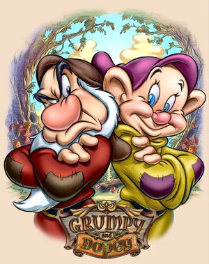 Grumpy And Dopey Dwarf Wallpaper