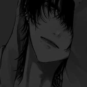 Grunge Aesthetic Anime Boy Monochrome Wallpaper