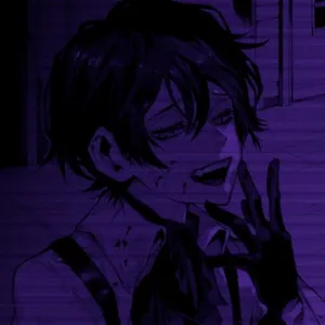 Grunge Aesthetic Anime Boy Purple Tone Wallpaper