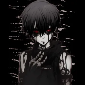 Grunge_ Aesthetic_ Anime_ Boy_ Red_ Eyes Wallpaper
