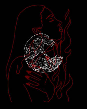 Grunge Emo Aesthetic Girl Art Wallpaper