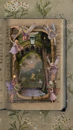 Grunge Fairycore Enchanted Book Wallpaper