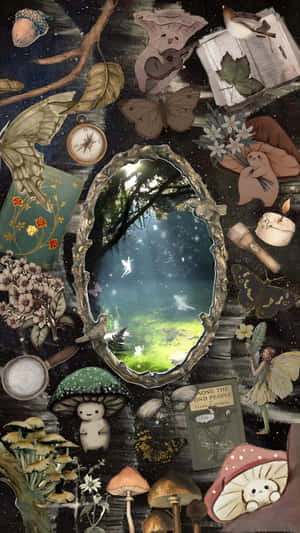 Grunge Fairycore Enchanted Mirror Wallpaper