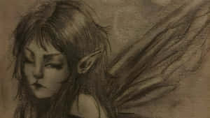 Grunge Fairycore Sketch Wallpaper