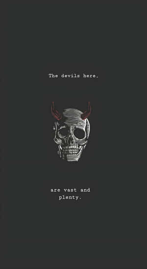 Grunge Goth Devil Skull Wallpaper
