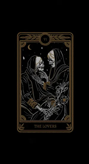 Grunge Goth Lovers Tarot Wallpaper