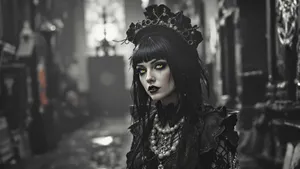 Grunge Goth Queen Wallpaper