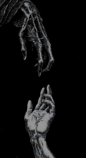 Grunge Goth Reaching Hands Wallpaper